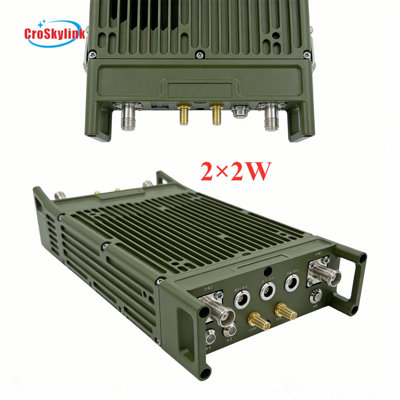 High Power 2X2w 36dBm 150km+ IP Mesh Radio Station for Long Range Tactical Communication