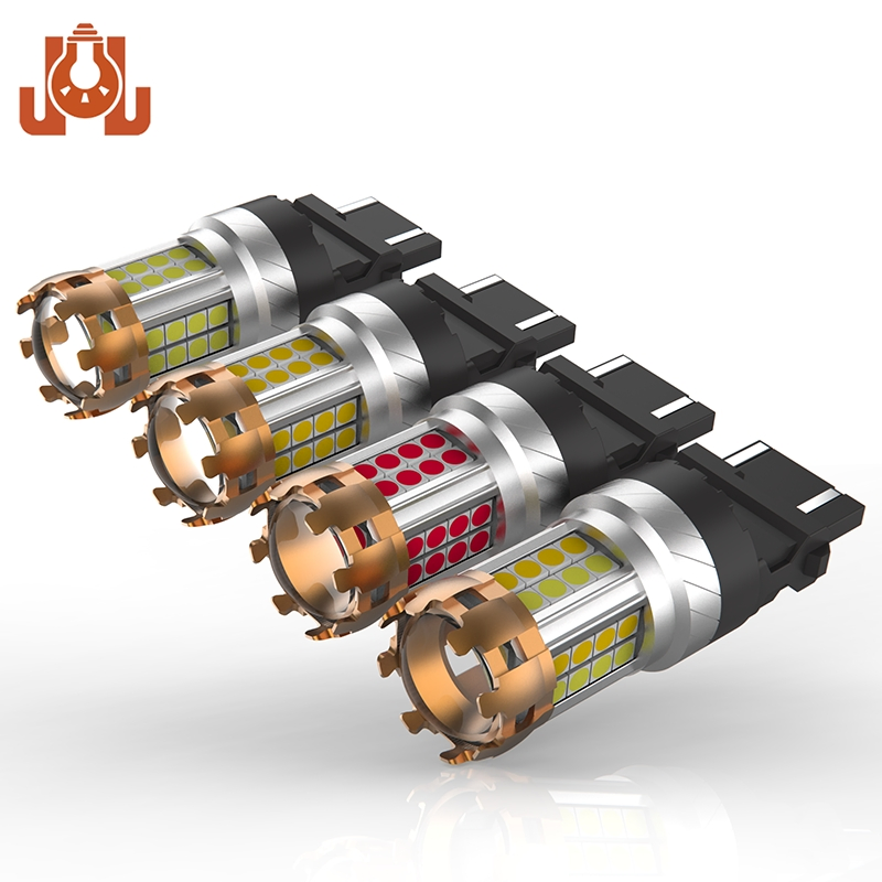 3157 P27/5W 3156 DRL LED Лампа Поворотник Светодиодная Белый Желтый Янтарный Красный Стоп-сигнал Габарит