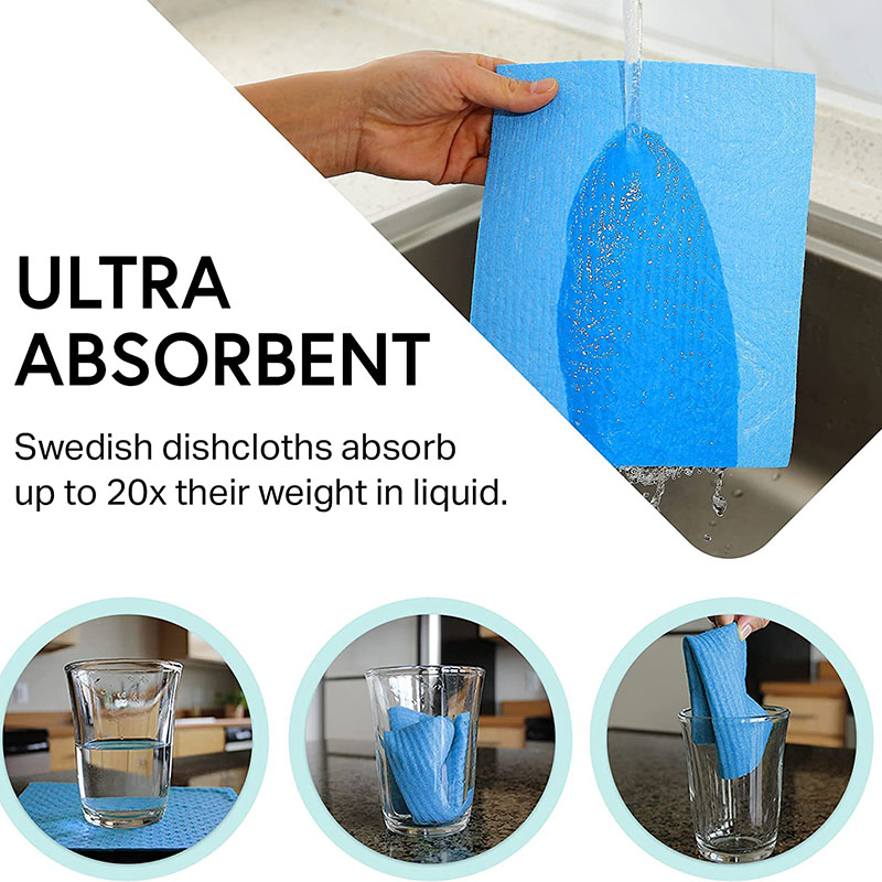 Esun Eco-Friendly Reusable and Absorbent Swedish Dishcloths for Kitchen