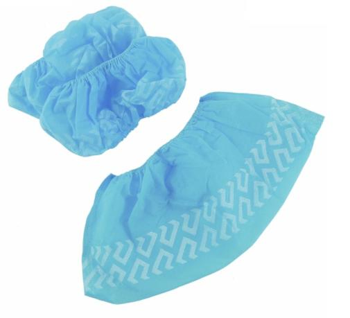 Disposable Dustproof Anti-Slip Blue Color Shoe Covers