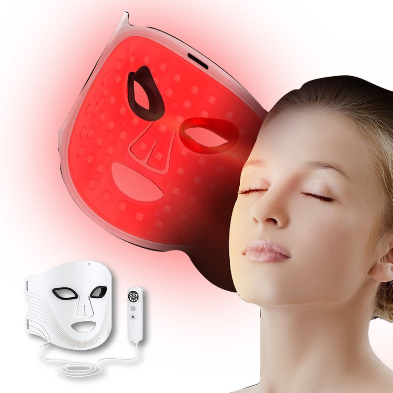 LED Mask Face Light Therapy LED Photons Silicon Red Infrared Facial Mask