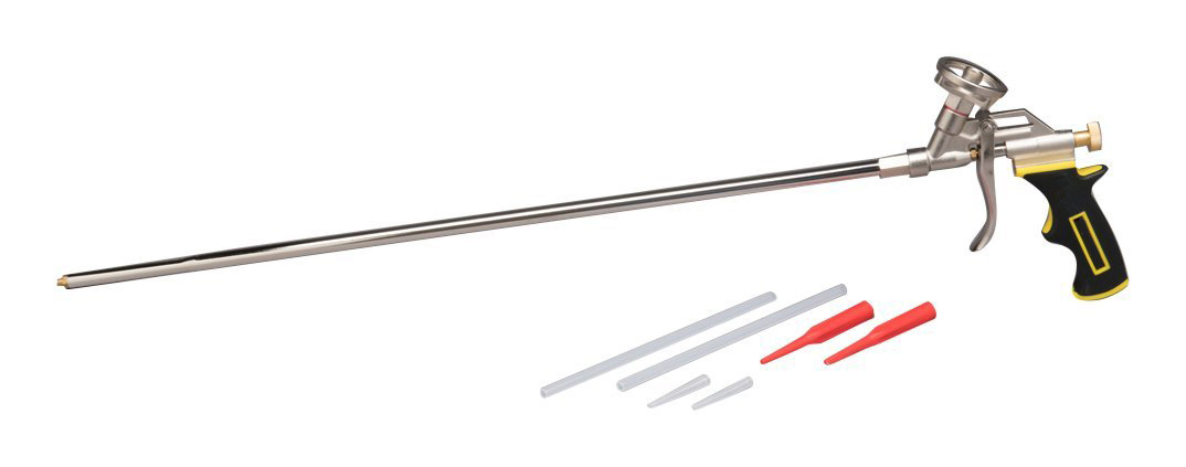 Professional Extended Barrel Insulation Gun Expanding Sealant Applicator Long Nose Spray Foam Gun