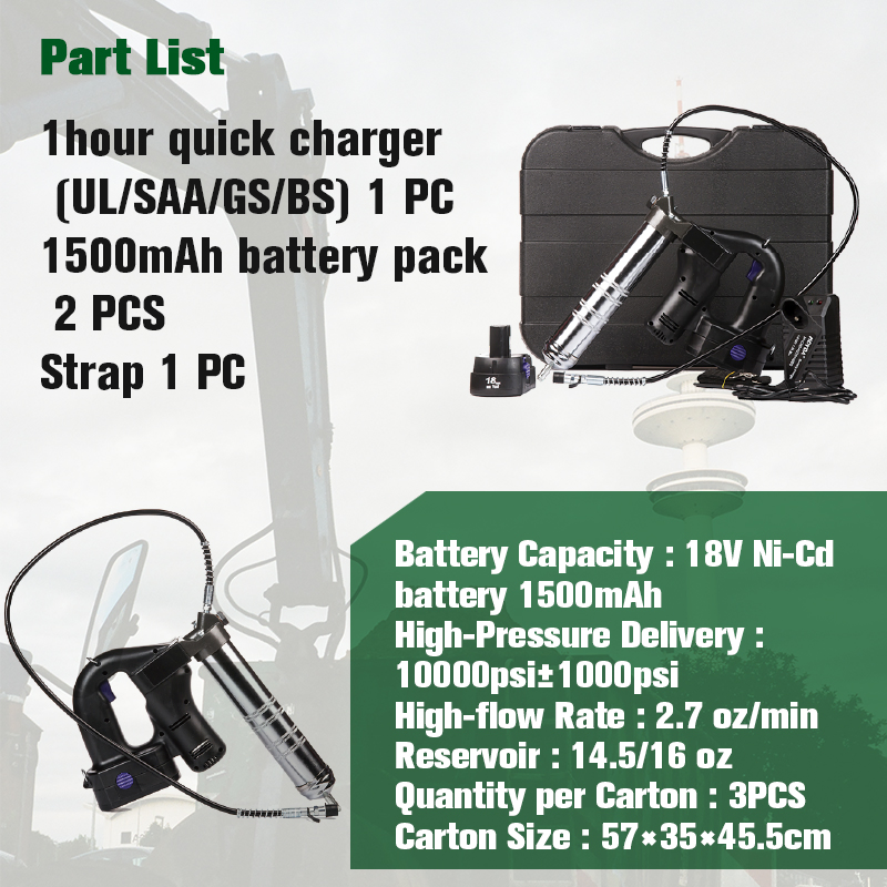 Аккумуляторная маслёнка 18V 1500mAh