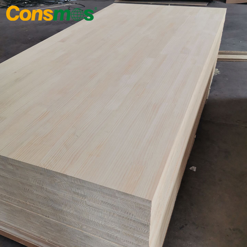 Consmos 12mm Natural Radiata Pine Wood Timber Solid Wood Finger Jointed Boards for Furniture and Cabinet