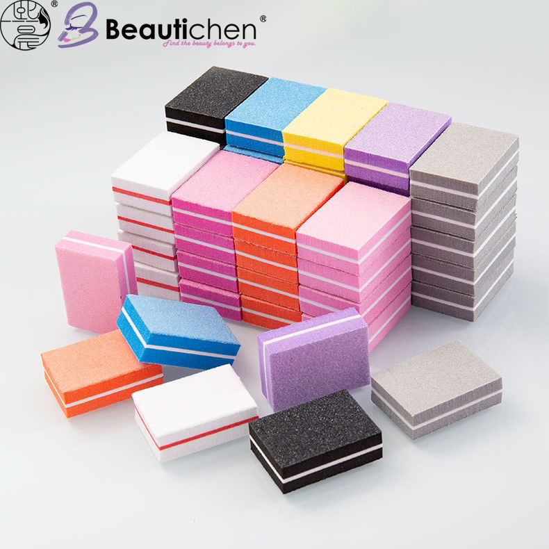 Beautichen Colorful Nail Buffer Blocks – Dual-Sided EVA Sponge Nail Files for Shaping & Polishing – Reusable, Washable Manicure Tools