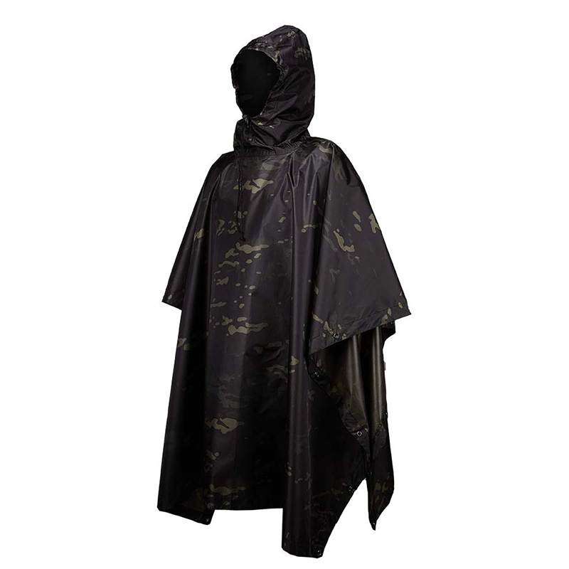 Tactical Lightweight Portable 3-in-1 Cape-Style Raincoat