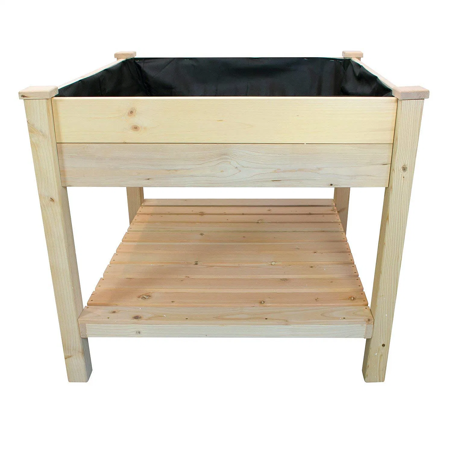 High-Quality Timber Garden Bed Kit Work Bench Outdoors Natural