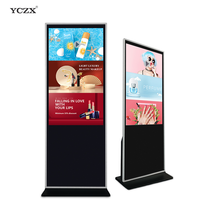 Indoor 55-Inch Touch Screen Kiosk with Floor Stand