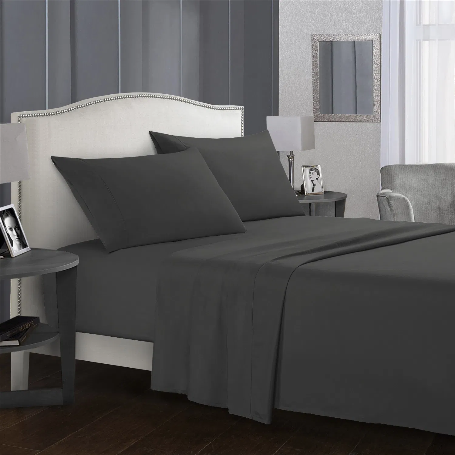 100% Bamboo Fiber Deep Pocket Bedding Sheet Set Super Soft for Hotel