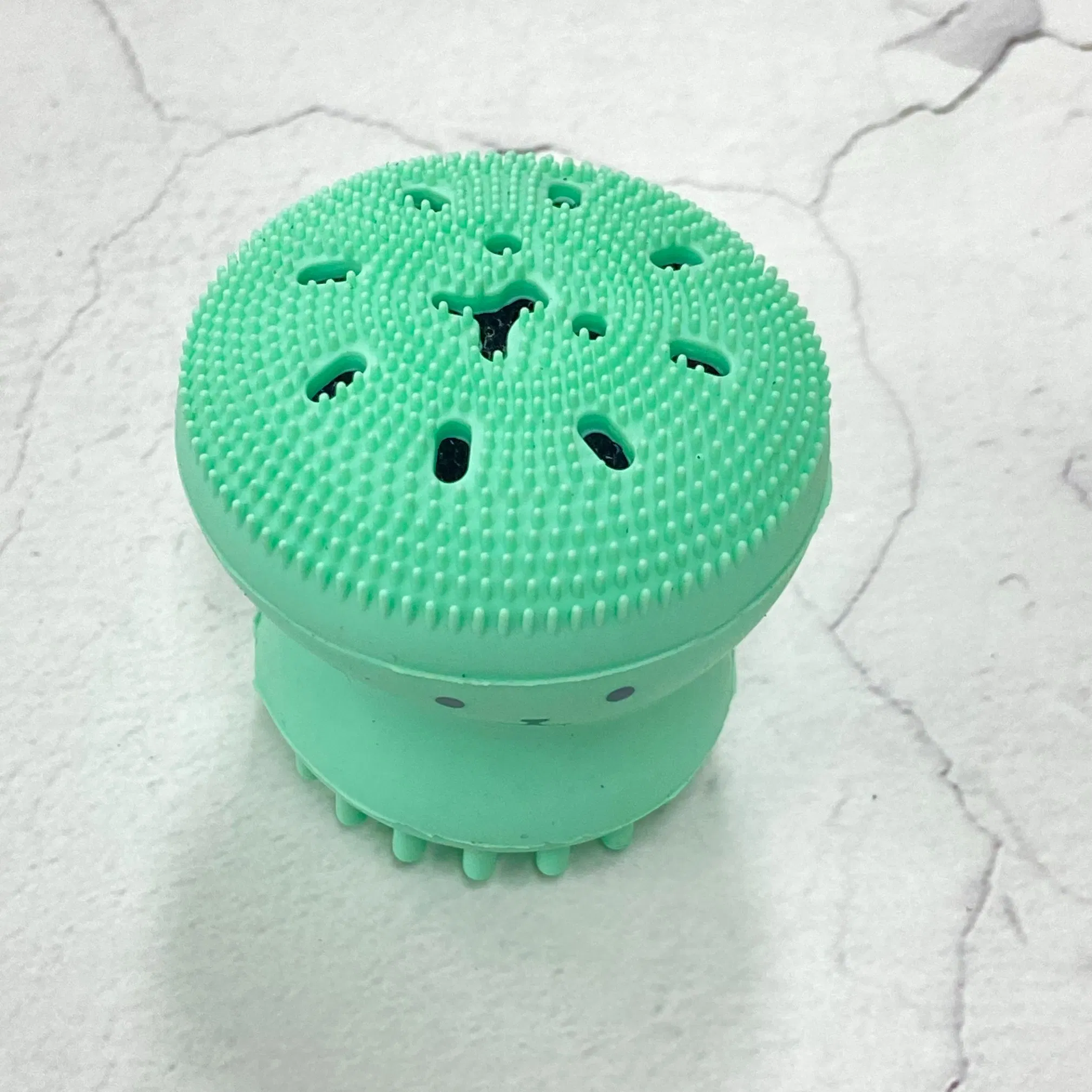 Soft Hair and Silicone Body Wash Facial Instrument Double-Sided Facial Cleansing Brush