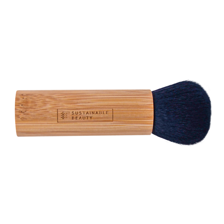 Multifunctional Bamboo Single Vegan Cruelty Free Fox Real Natural Fur Purple Docolor Face Make up Makeup Brush Set Goat Hair