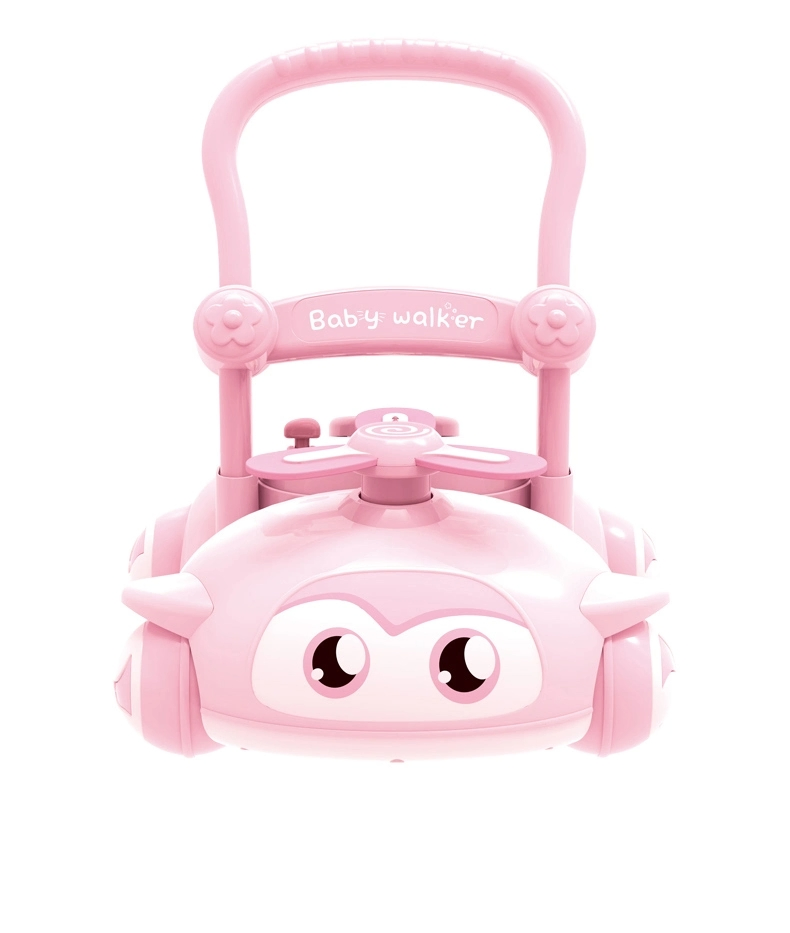 Baoli Wholesale Custom 2 in 1 Adjustable Cute Baby Walker with Multifunctional Steering Wheel Infant Stroller