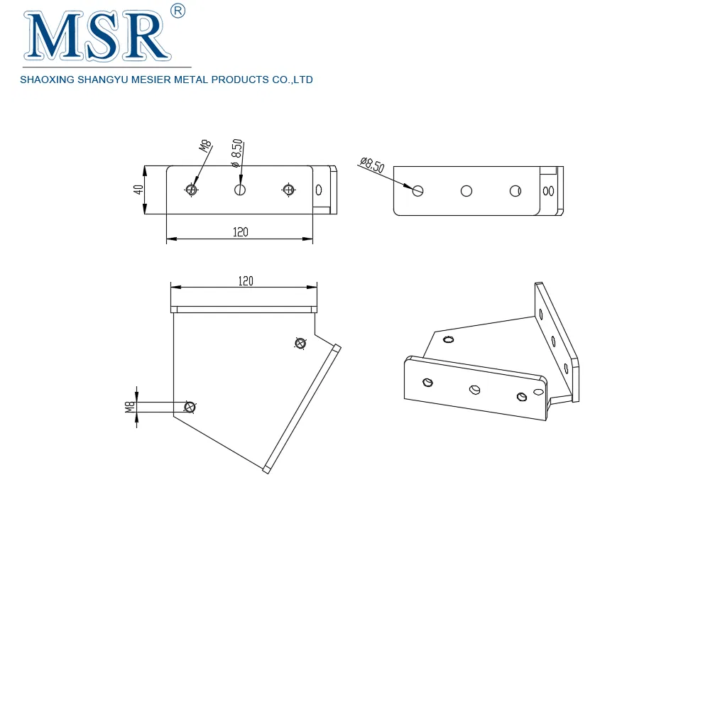 China Manufacturer RoHS OEM ODM 1204 Gp 60 Degree Stairway Assembly Set for Connecting Aluminium Pipe Anodized Pipe and Workbench Line