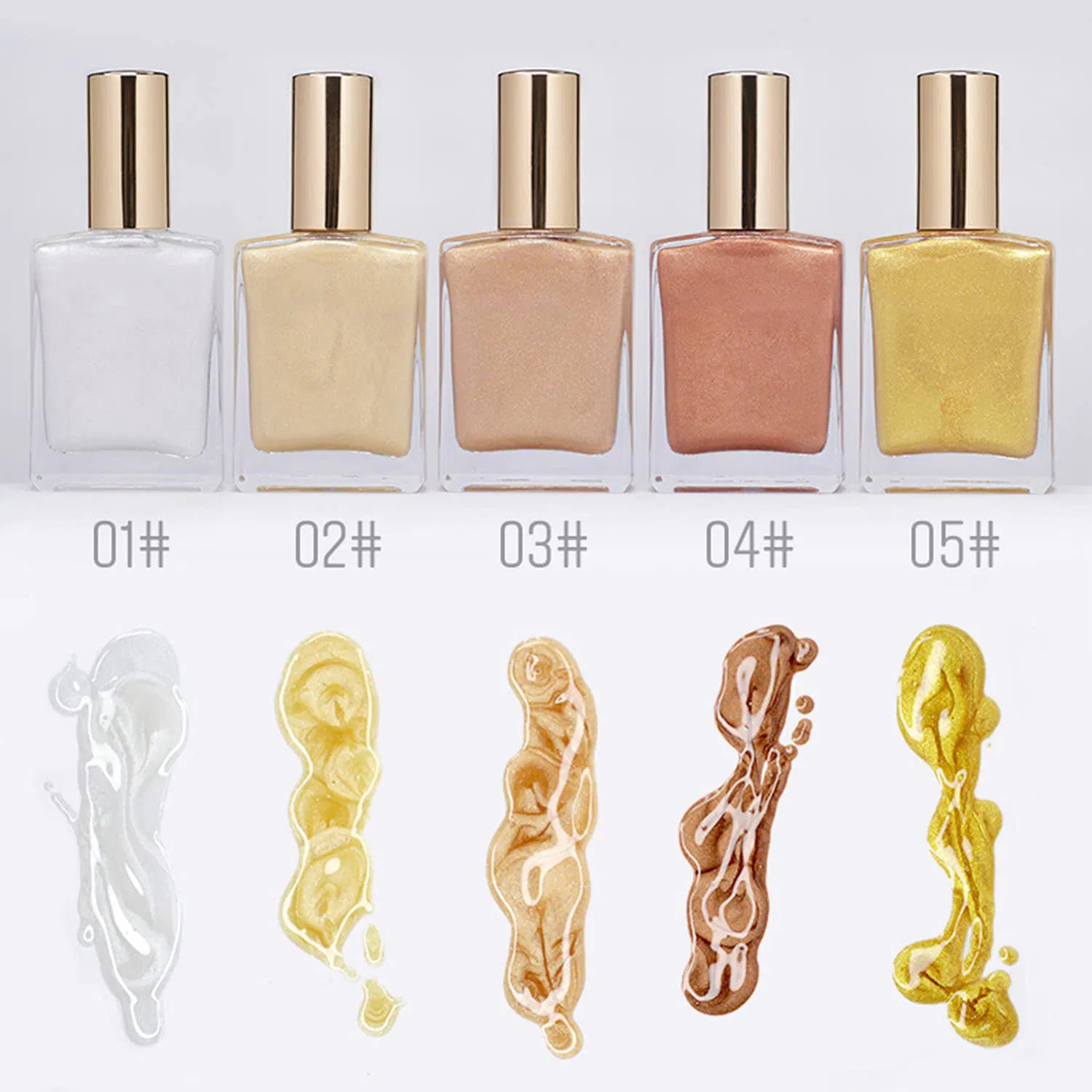 Beauty Cosmetics Skin Care Shimmer Highlighter Waterproof Body Oil Shimmering for Face & Body