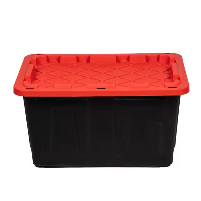Heavy Duty Large Lockable Storage Container Tote 27 Gallon Plastic Storage Box