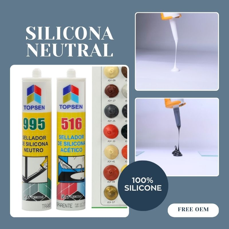 High-Performance Topsen 995 Weatherproof Silicone Sealant for Indoor Outdoor Use