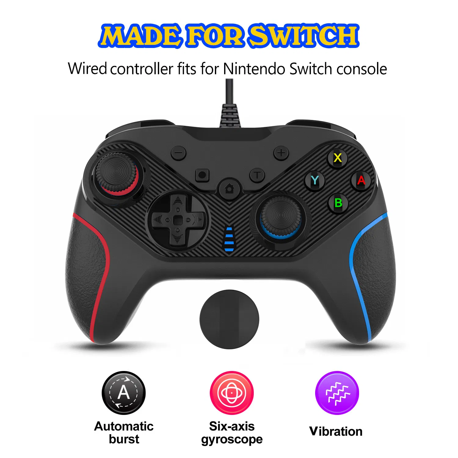 Беспроводной геймпад с вибрацией для Nintendo Switch