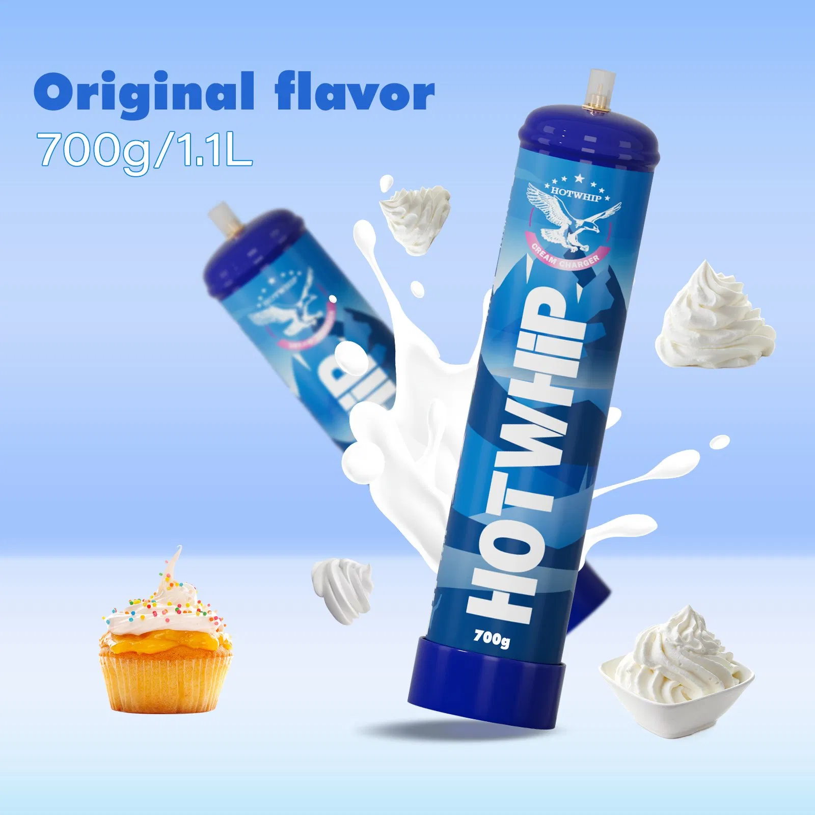 615g/640g/666g/1364G/2000g Nitrous Oxide N2o Fast Gas Cylinder for Whipped Cream Chargers