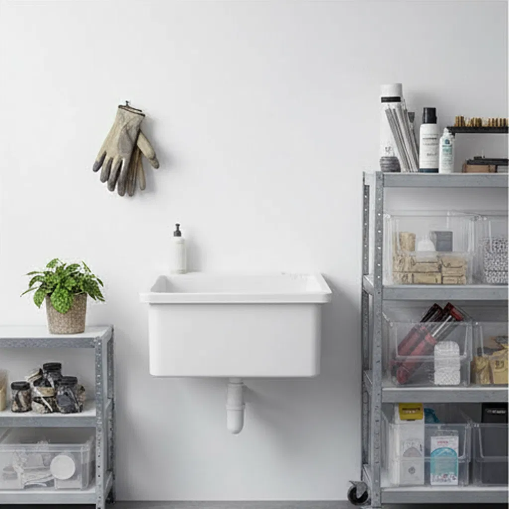 Stylish Acrylic Drop-in Sink for Kitchen and Laundry