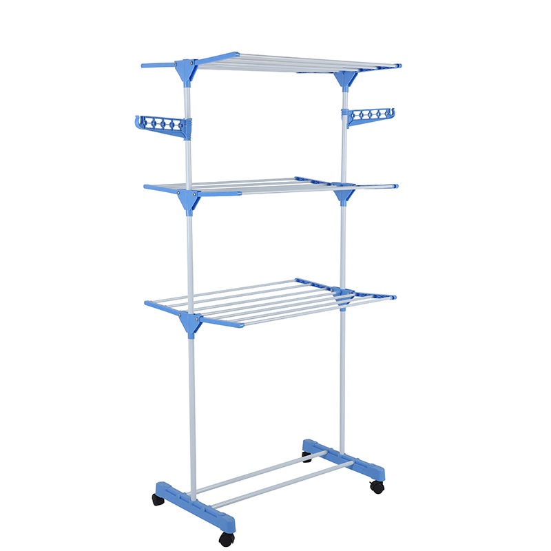 Laundry Stand Cloth Double-Post Three-Layer Drying Rack