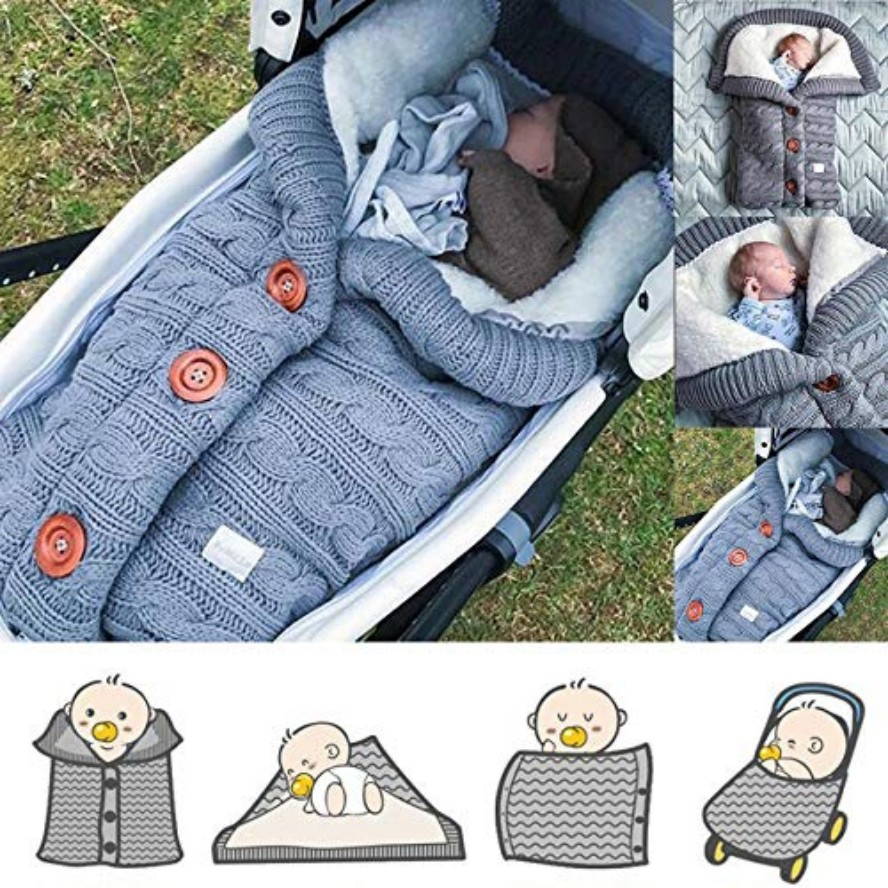 Fashionable Warm Baby Sleeping Bag Envelope Winter Kid Sleep Sack Bunting Bag