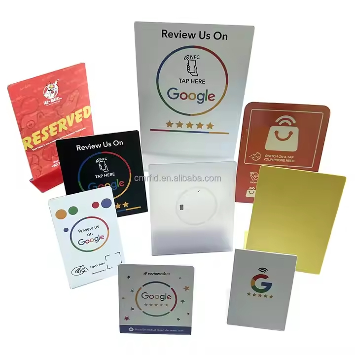 Stylish Acrylic NFC Support Stand Card for Google Review Qr Codes