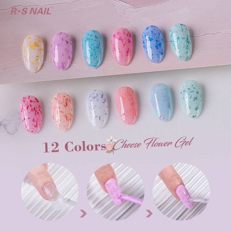 Cheese Flower Gel in Bottle Popular Wraps 2022 3D Nail Wraps Nail Art Gel Painting Nail Art