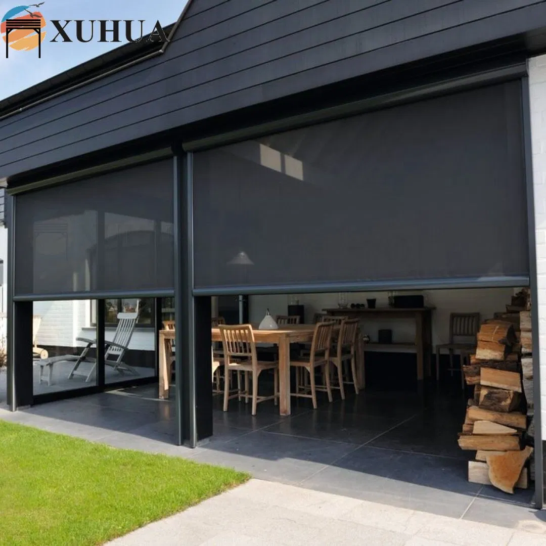 Xuhua Windproof Garden Corridor Metal Aluminum Zipper Side Track Outdoor Electronic Blind