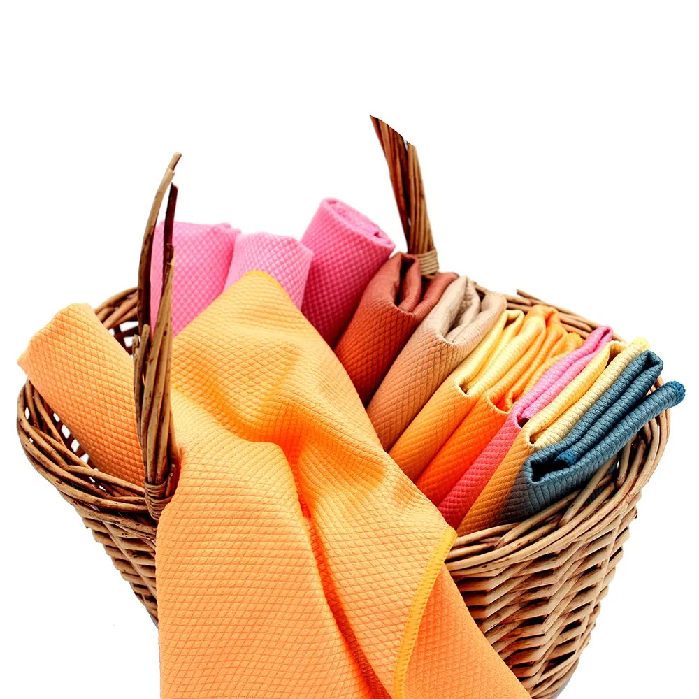 Smooth Lint Free Microfiber Kitchen Hand Drying Glass Towel Dish Cleaning Cloth
