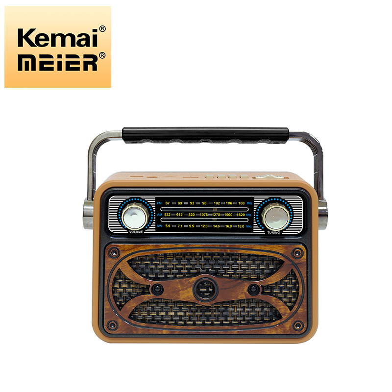 New Portable Solid Wireless Retro Radio FM Speaker with Aux TF Card Audio Music MP3 Radio