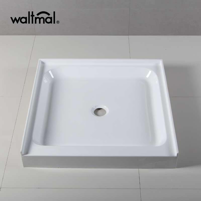 Square Center Drain with Tile Flange Shower Base