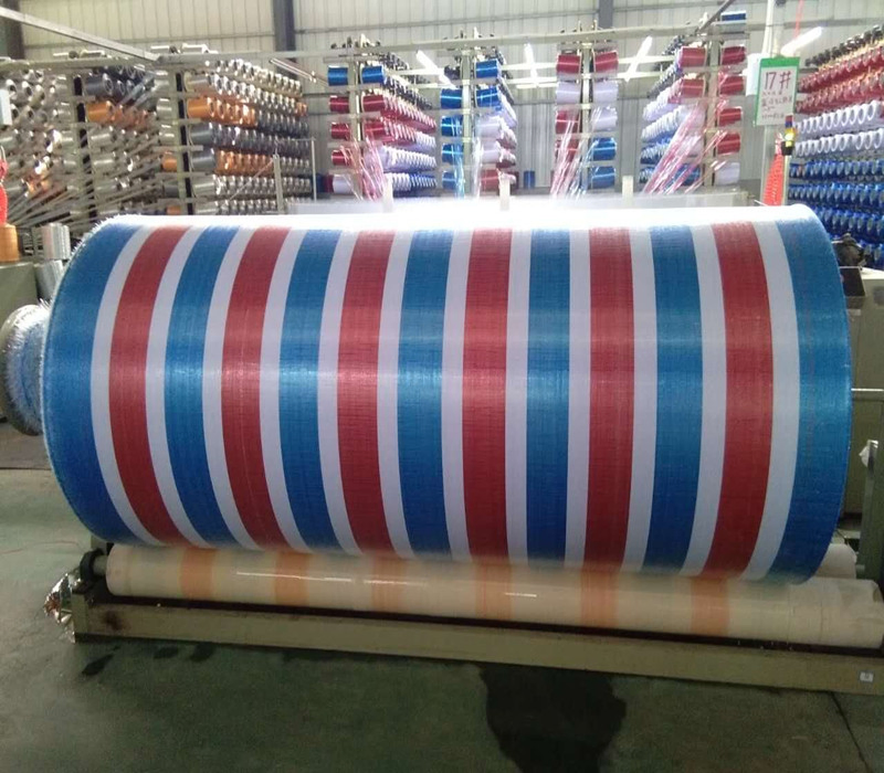 PE Poly Tarp Roll Tarpaulin Waterproof Color Stripe Roll