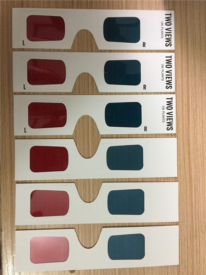 Custom Paper Anaglyph 3D Glasses Red Blue 3D Paper Glasses for Promotion