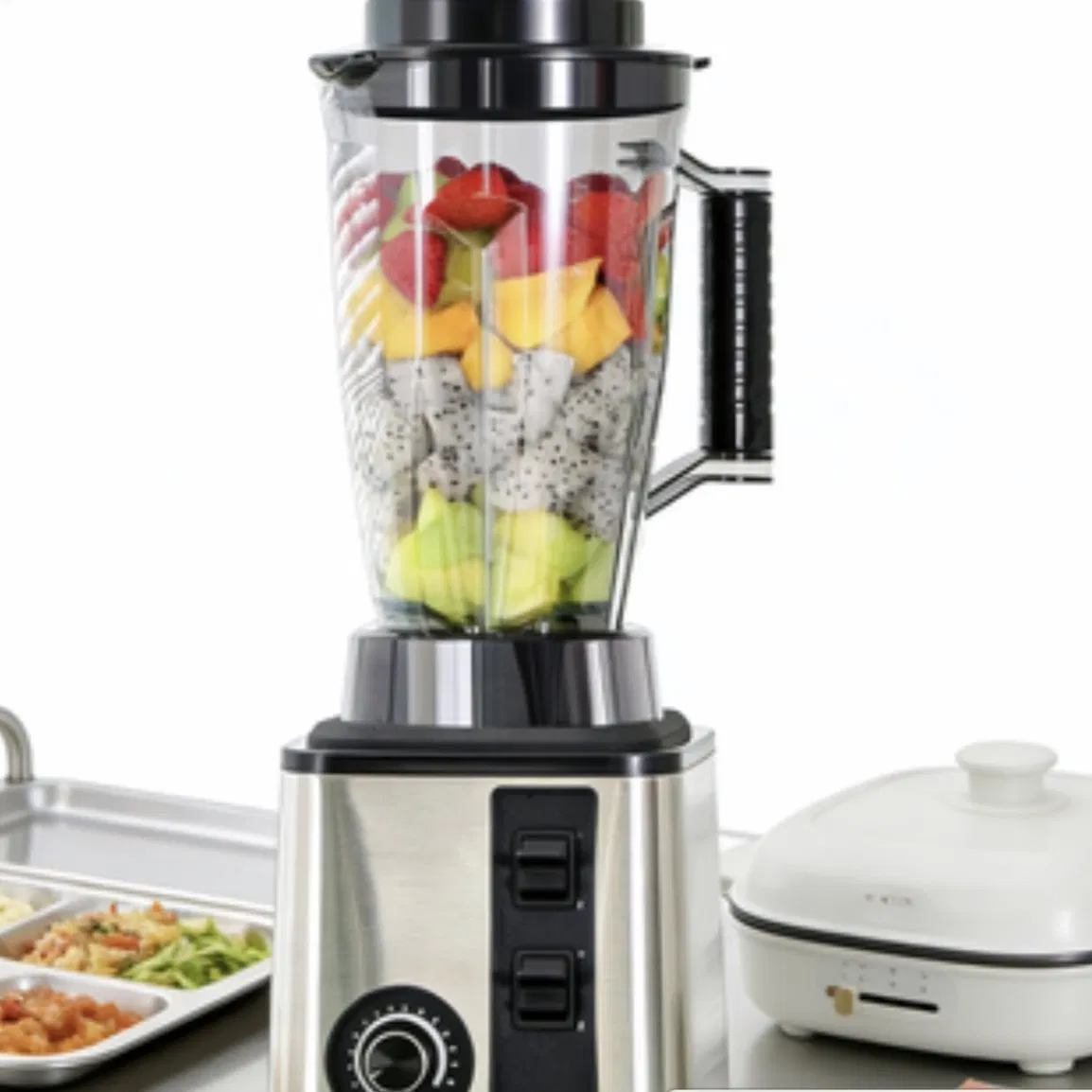 Multifunctional Baby Food Blender Juicer Extractor Stainless Steel 6 Blades 3 Speed 36db Quiet Motor