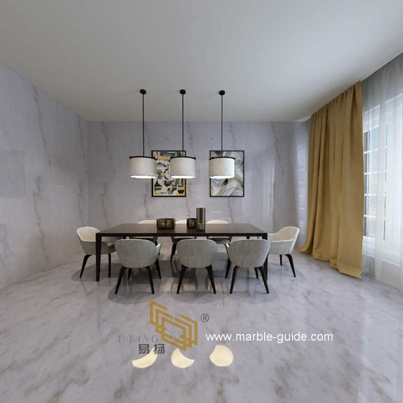 Мраморная плита Carrara White для кухни, ванной, пола