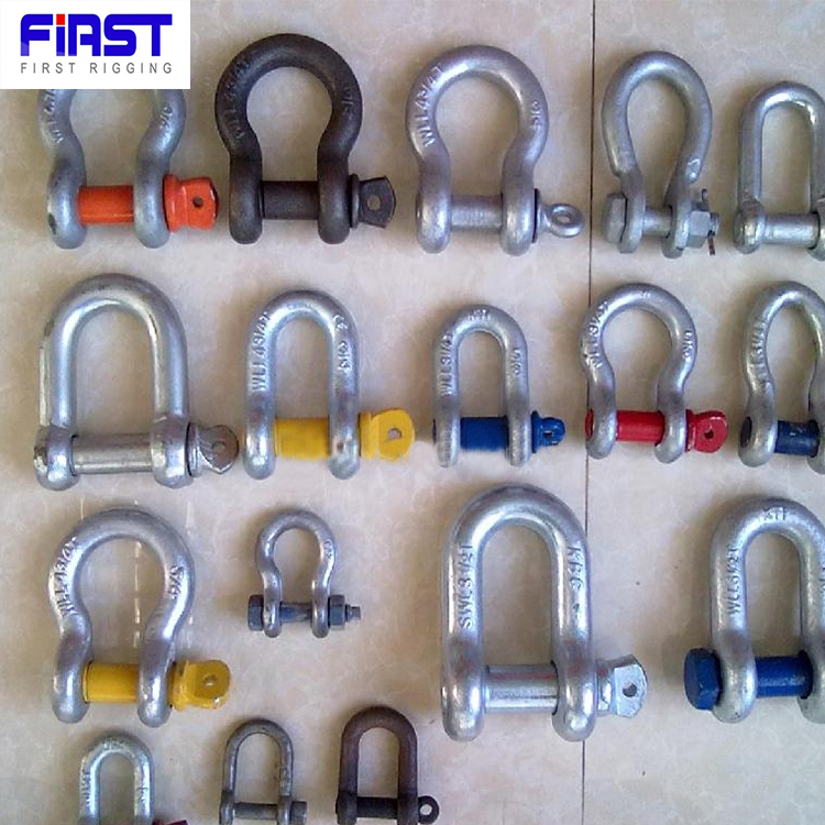 Us Type G210 Carbon Steel Forged Dee Shackle for Chain Lifting