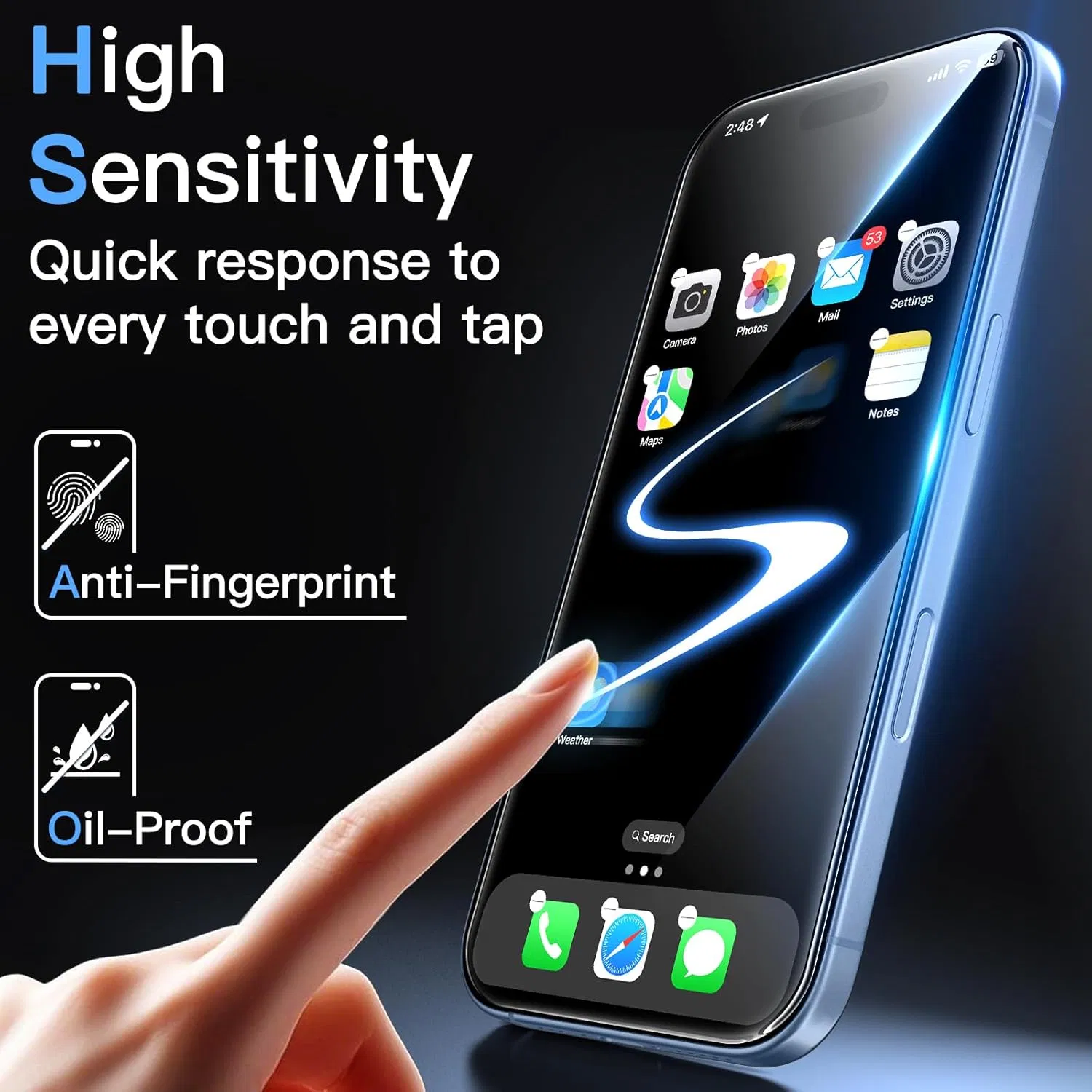 3D защитное стекло для iPhone 17 Series, без пыли