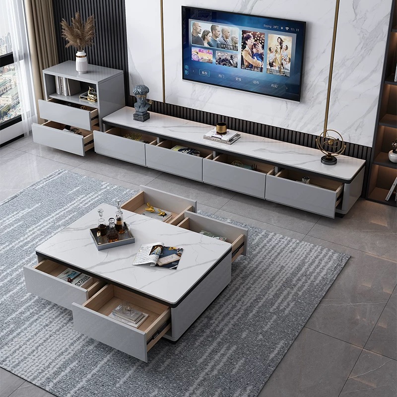 Мебель для гостиной деревянная тумба под ТВ столик комплект