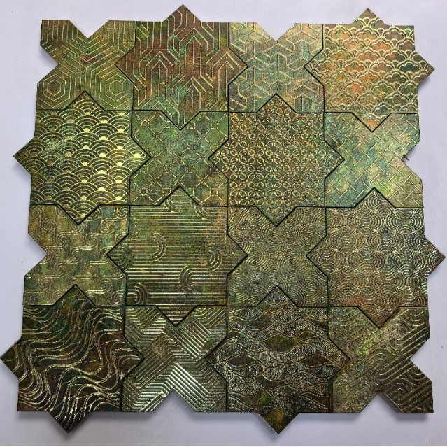 Керамическая мозаика Звезда и Крест для фартука и стен