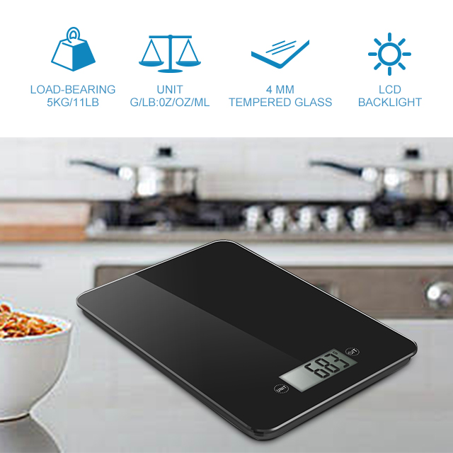 Кухонные весы электронные 5 кг с сенсорным экраном