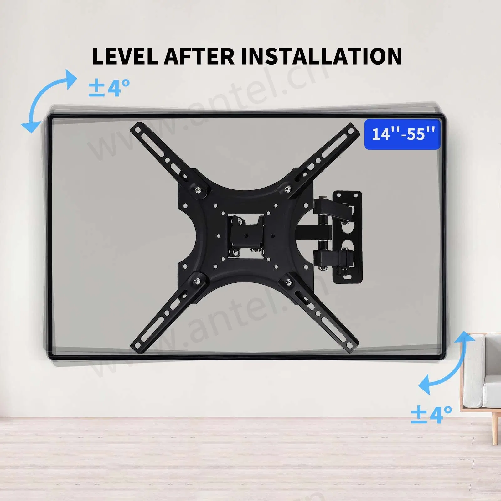 LED/LCD TV wall mount,black,X-400,for 32''-55'' TV