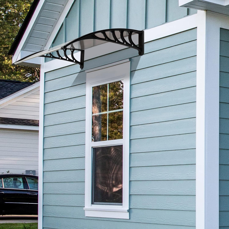 Window Awning Door Canopy Exterior, Awnings for Doors Polycarbonate Cover Patio Door Awning Rain Snow Sunlight UV Protection Hollow Sheet