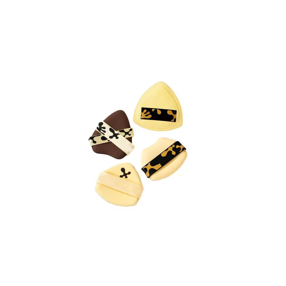 Luxurious Velvet Triangle Makeup Puff with Rhinestone Accents