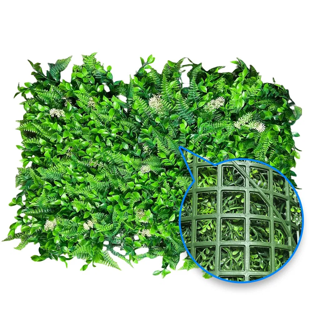 Decorative Outdoor Panels Green Plants Fence Cover Panels, Artificial Flower