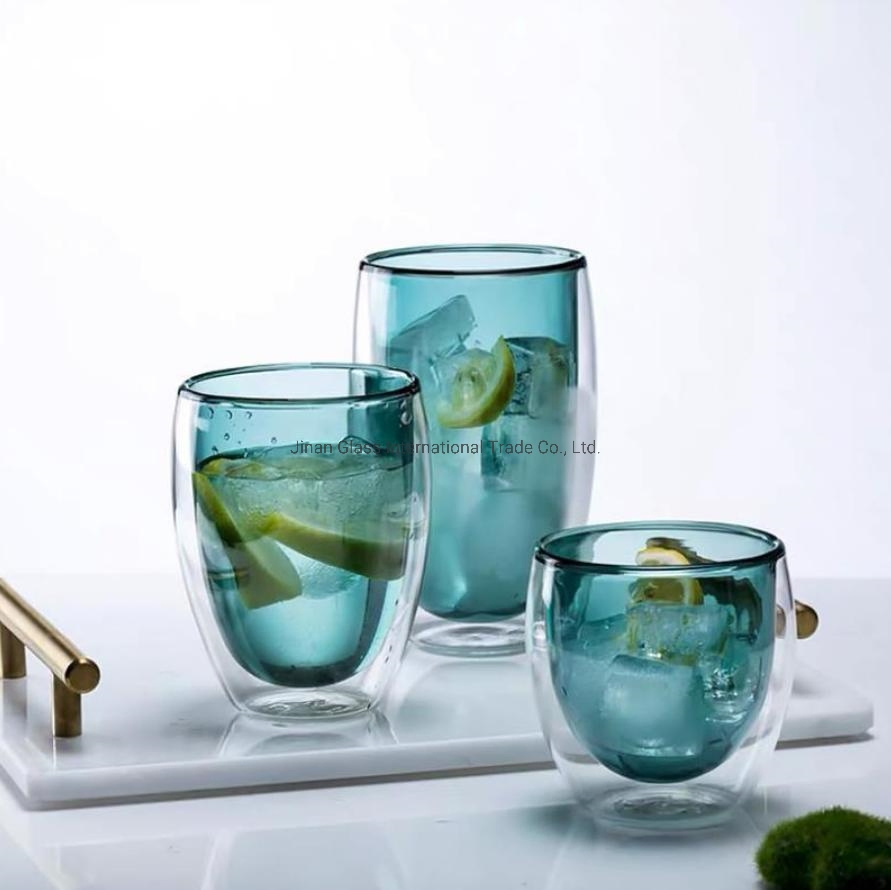 Double Wall Glass Kungfu Tea Coffee Cup Daily Drinkware Juice Cup Water Tea Milk Giftset Mini Glass Cup