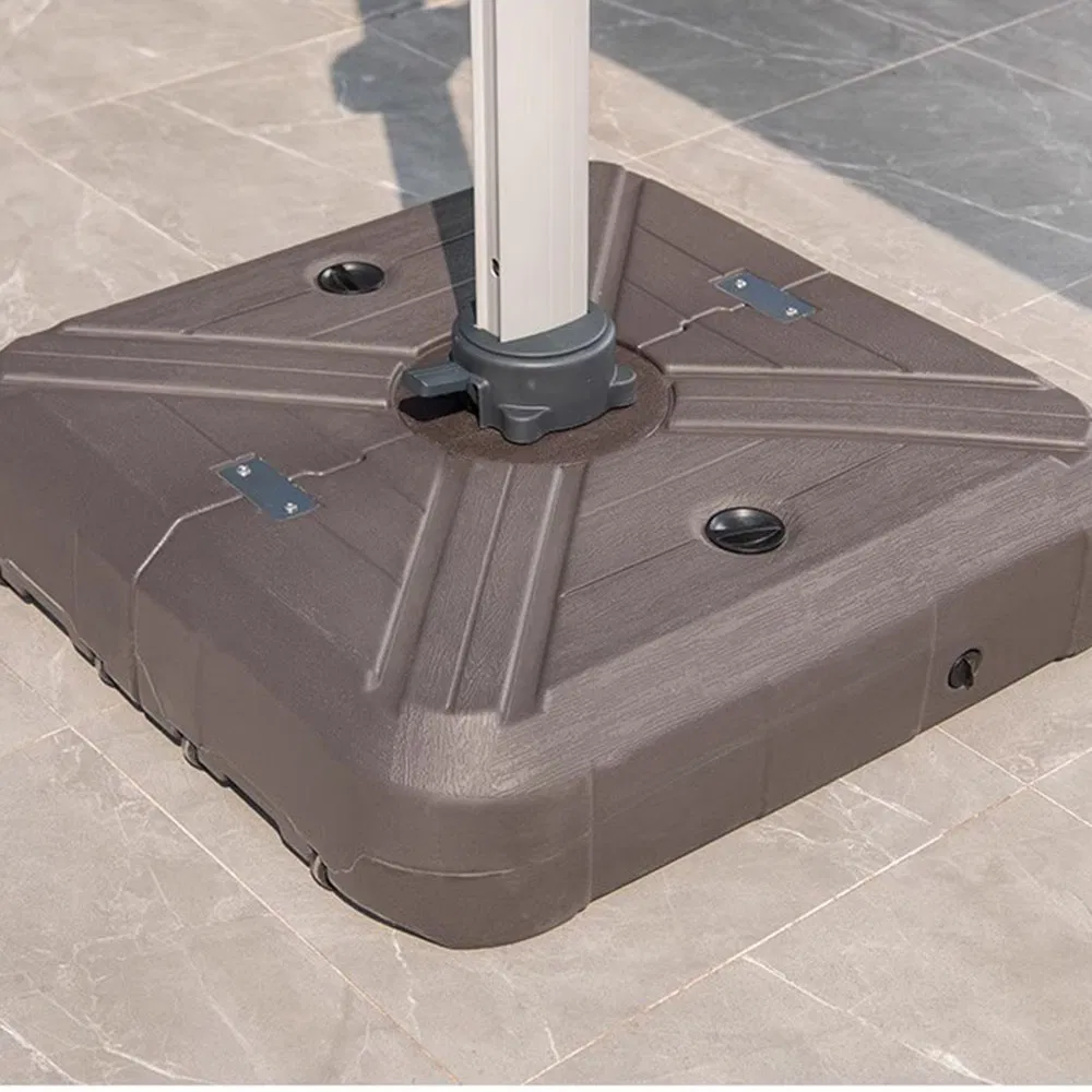 Business/Courtyard Luxury Aluminum Pole Umbrella Frame Single Headed Double Layer Floor Standing Outdoor Sunshade Umbrella