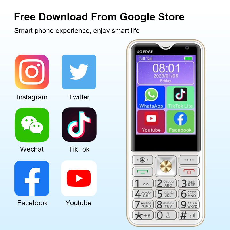Мини-телефон 2.8 дюйма, Android, 3200 мАч