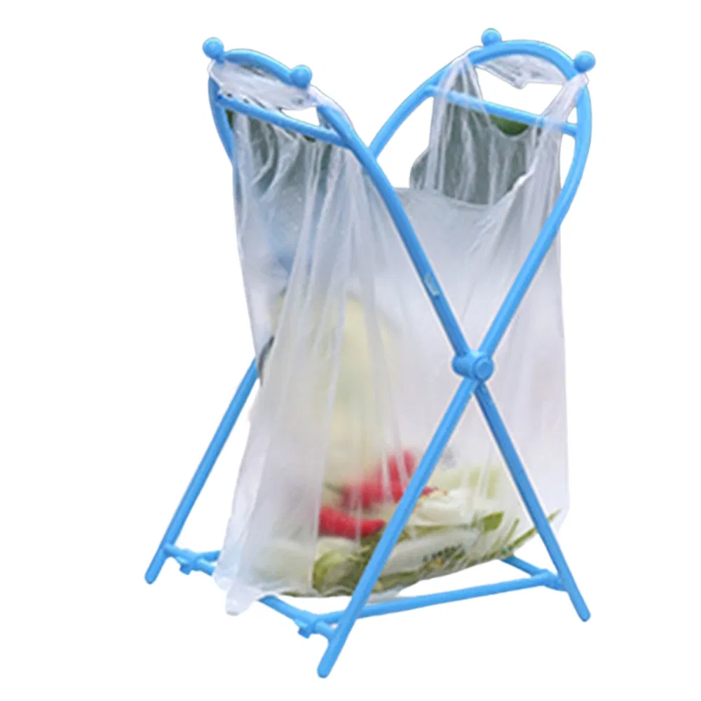 Trash Garbage Plastic Bag Storage Rack Holder Hanging Stand Simple Foldable Bl23208