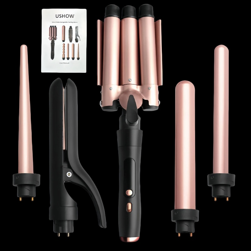 Three-Tube Splint Creates a Professional Big Wave Styler for Home Curling Irons