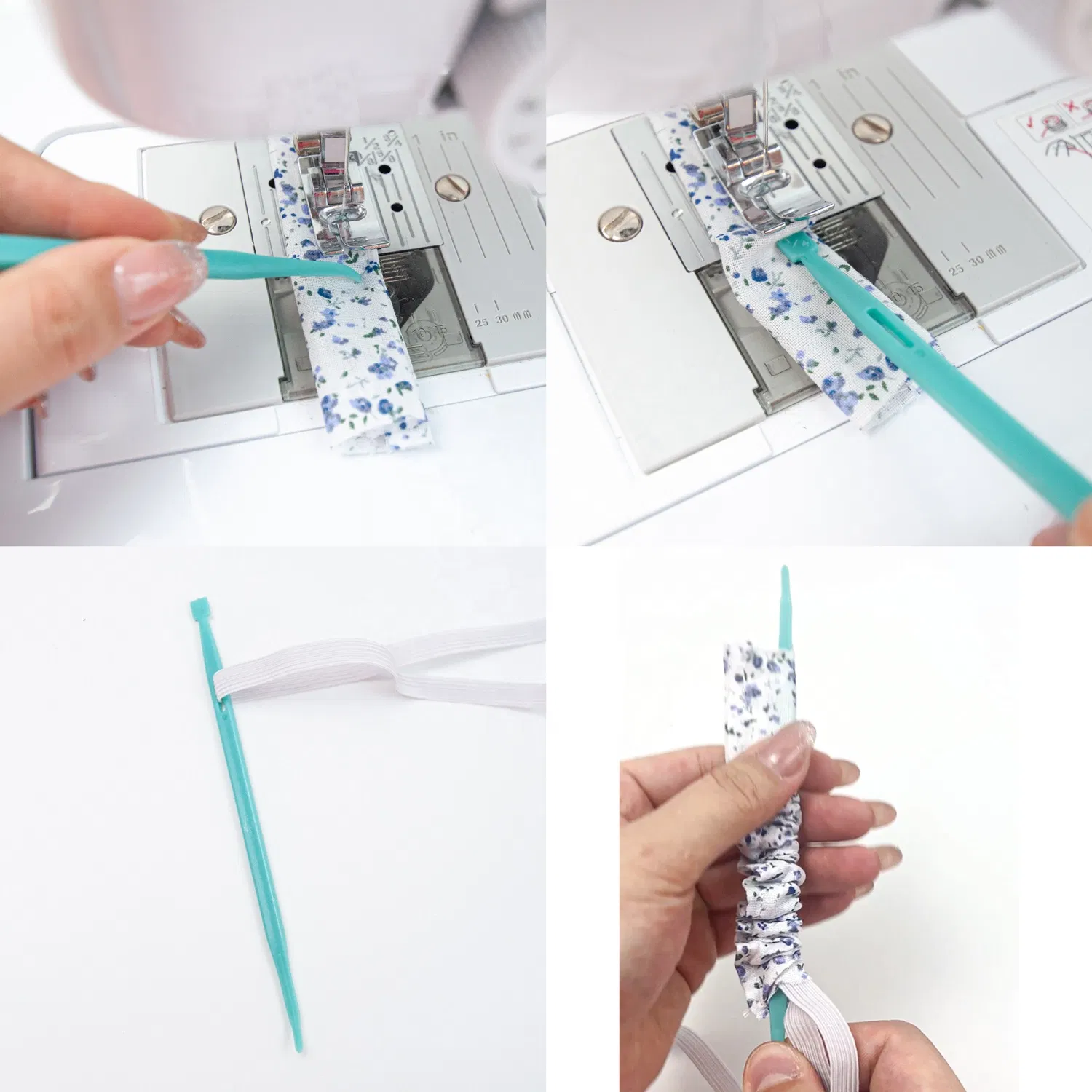 Fabric Tube Turner Quick Turn Fabric 3 Count Assorted Sizes Tube Turning Set with Sewing Thangs Tool for Sewing Quilting Craft